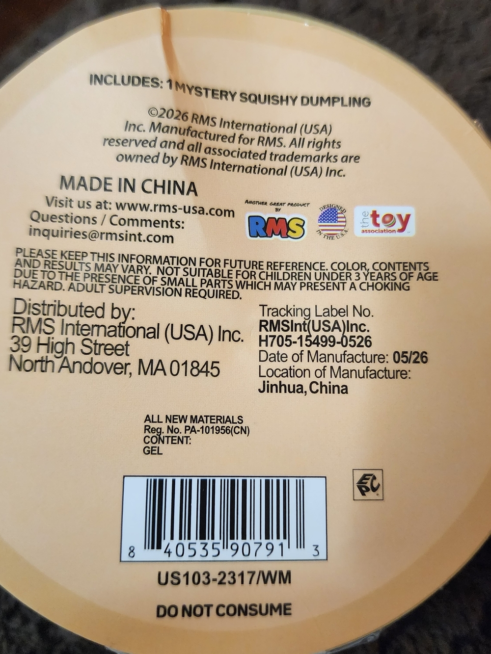 Tie Dye Mystery Squishy Dumpling. New In Plastic Wrap. NWT - Picture 4 of 4